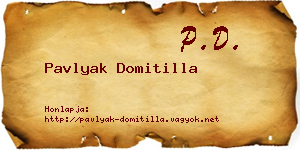 Pavlyak Domitilla névjegykártya